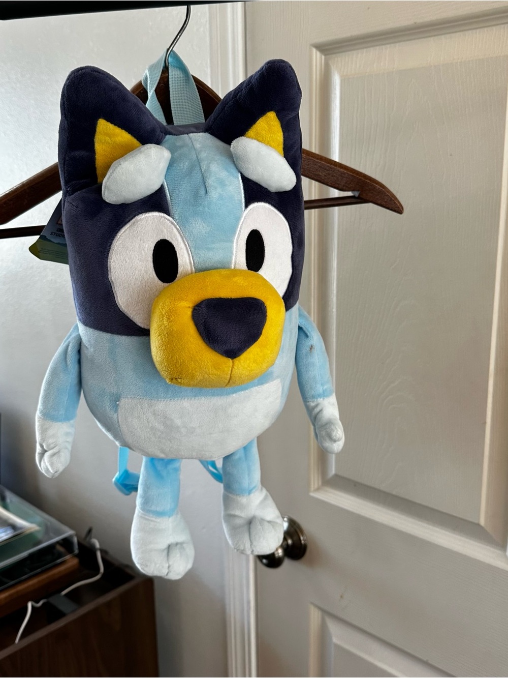 Disney Plush Bluey Light Blue Navy Yellow Kids Backpack